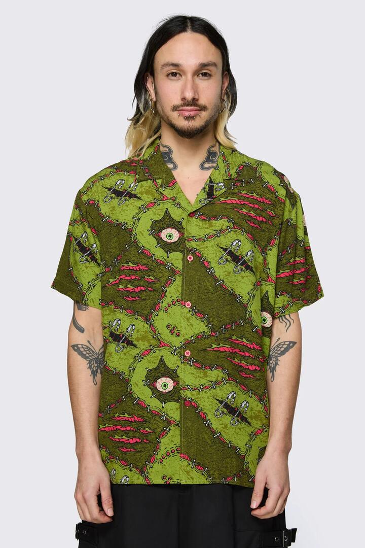 Image of Shirts. Product name - Decay Shirt in Olive colour by brand - Black Friday
