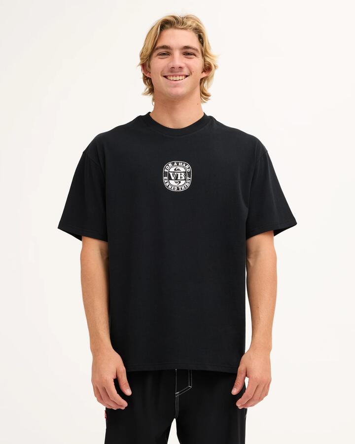 Image of T-Shirts. Product name - Quiksilver Mens Watering Hole T-Shirt Black in Black colour by brand - Quiksilver