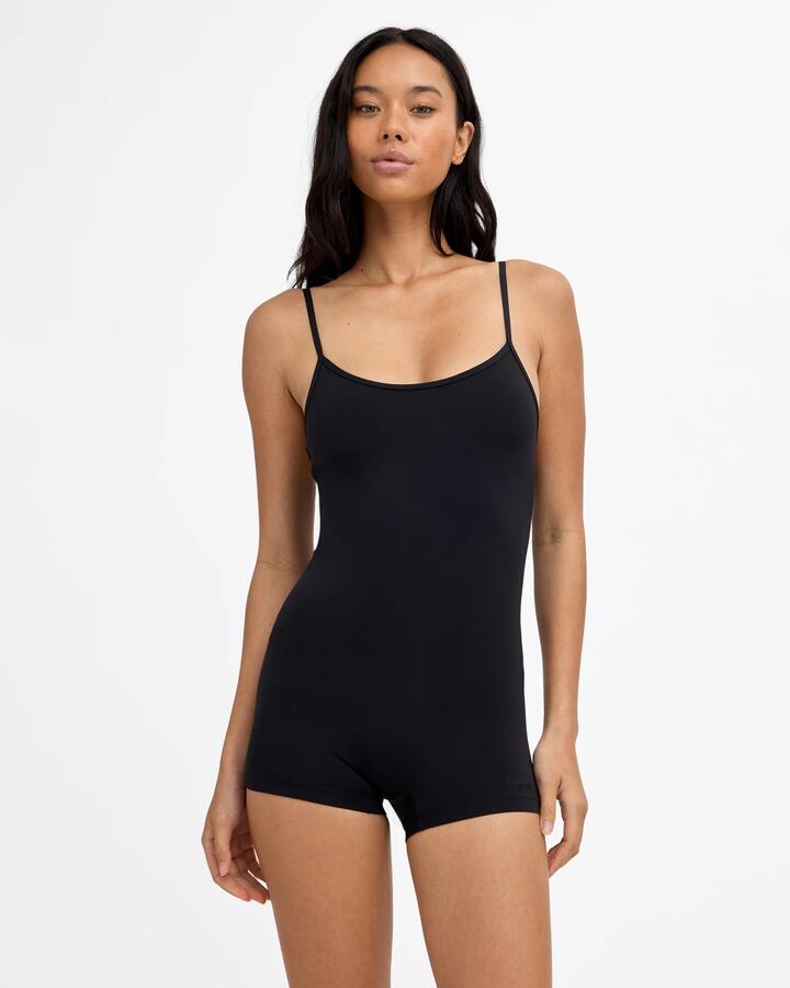 Image of Swimwear. Product name - Billabong Womens Sol Searcher Tank Surf Bodysuit One Piece Swimsuit Black Pebble in Black Pebble colour by brand - Billabong
