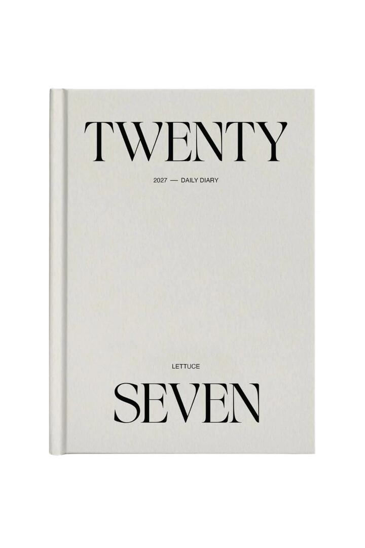 Image of Notebooks & Notepads. Product name - Minimal Typographic 2027 Daily Diary in colour by brand - Lettuce