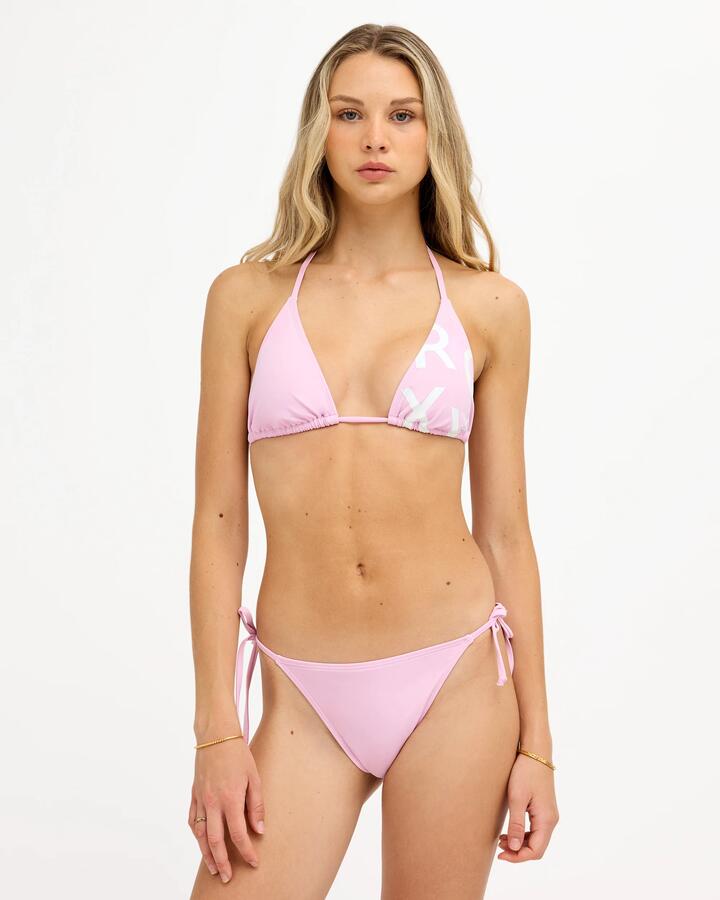 Image of Swimwear. Product name - Roxy Womens Corpo Tiki Tri Bikini Top Pink Lavender in Pink Lavender colour by brand - Roxy