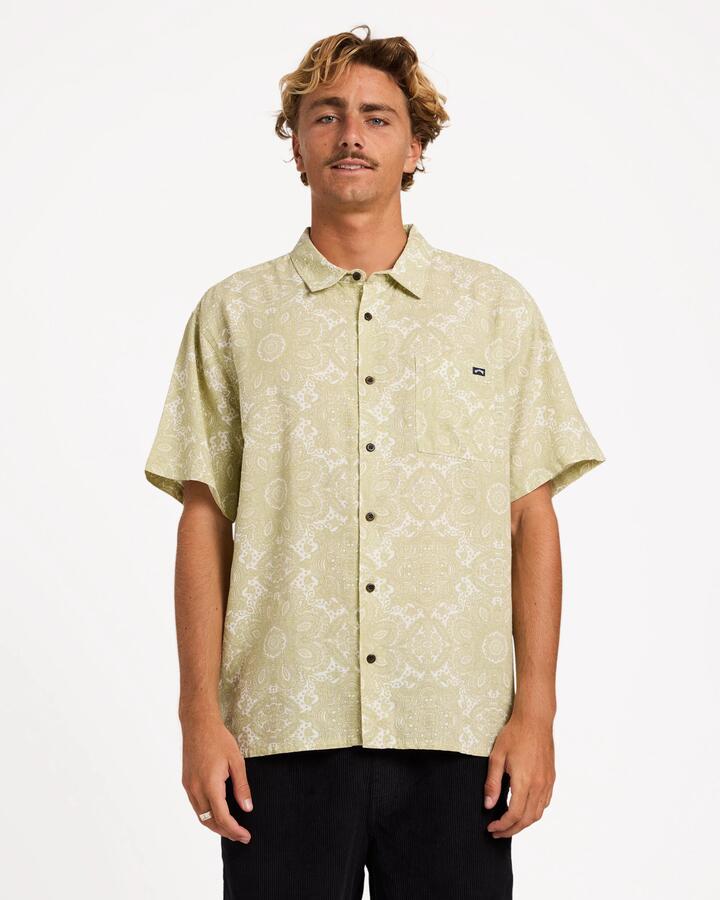 Image of Shirts. Product name - Billabong Mens Reclner Shirt Sand Khaki in Sand Khaki colour by brand - Billabong