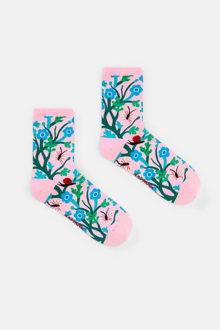 Image of Socks. Product name - Butterfly Daydream Crew Socks in Multi colour by brand - Gorman