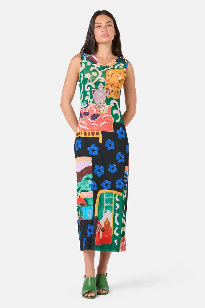Image of Dresses. Product name - Salon Mesh Dress in Print colour by brand - Gorman