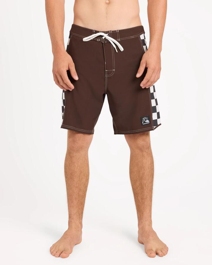 Image of Swimwear. Product name - Quiksilver Mens Original Arch 18" Boardshorts Java in Java colour by brand - Quiksilver