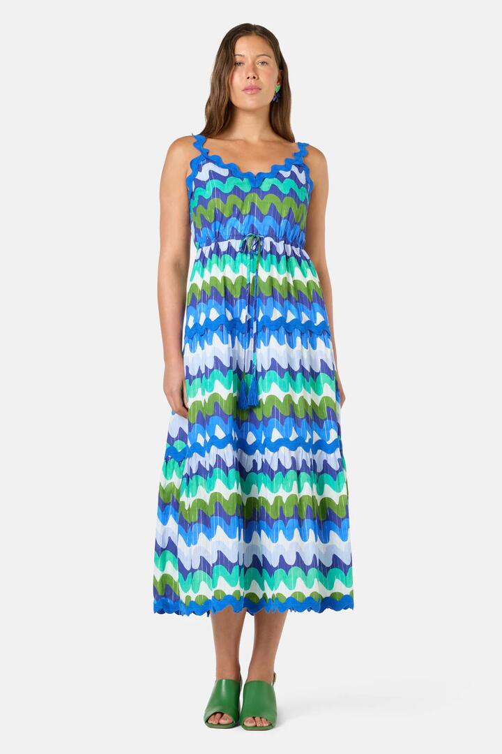 Image of Dresses. Product name - Botanical Waves Party Dress in Print colour by brand - Gorman