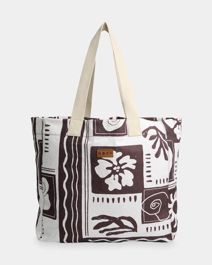 Image of Bags. Product name - Roxy Good Vibes Large Tote Bag Java in Java colour by brand - Roxy