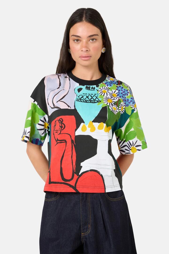 Image of T-Shirts. Product name - Daisies Relaxed Tee in Print colour by brand - Gorman