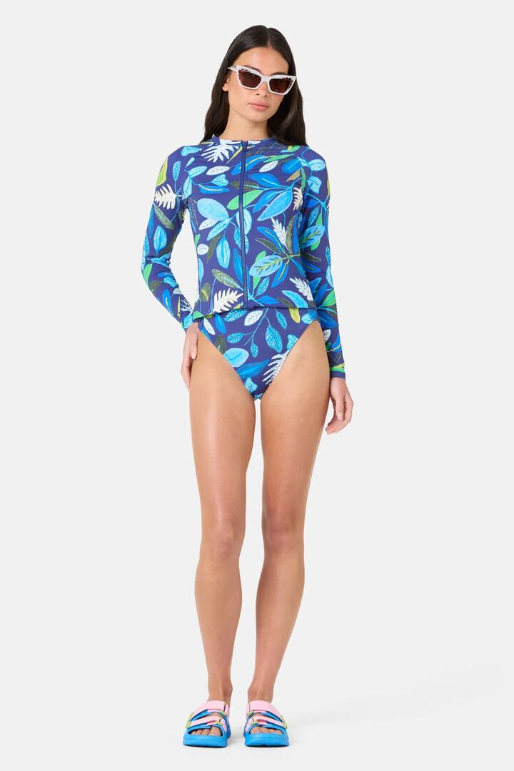 Image of Swimwear. Product name - Botanical Blueprint Rashie in Print colour by brand - Gorman