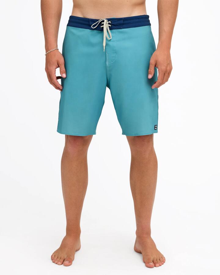 Image of Swimwear. Product name - Billabong Mens Wategos Lo Tide 19" Boardshorts Blue Fog in Blue Fog colour by brand - Billabong