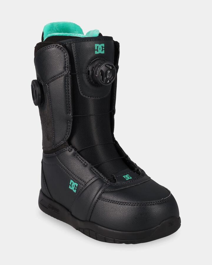 Image of Snowboards. Product name - DC Shoes Womens Lotus Boa Snowboard Boots Dark Grey/Black/Teal in Dark Grey/Black/Teal colour by brand - DC Shoes