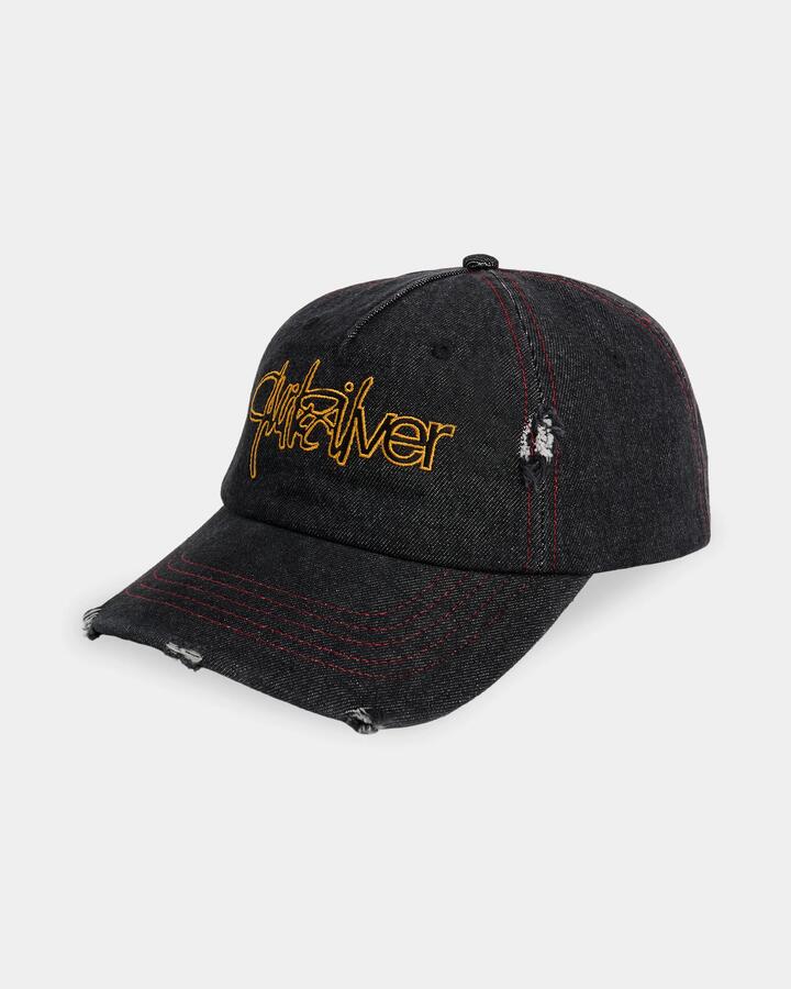 Image of Hats. Product name - Quiksilver Mens Altered 5 Panel Cap Black Denim in Black Denim colour by brand - Quiksilver