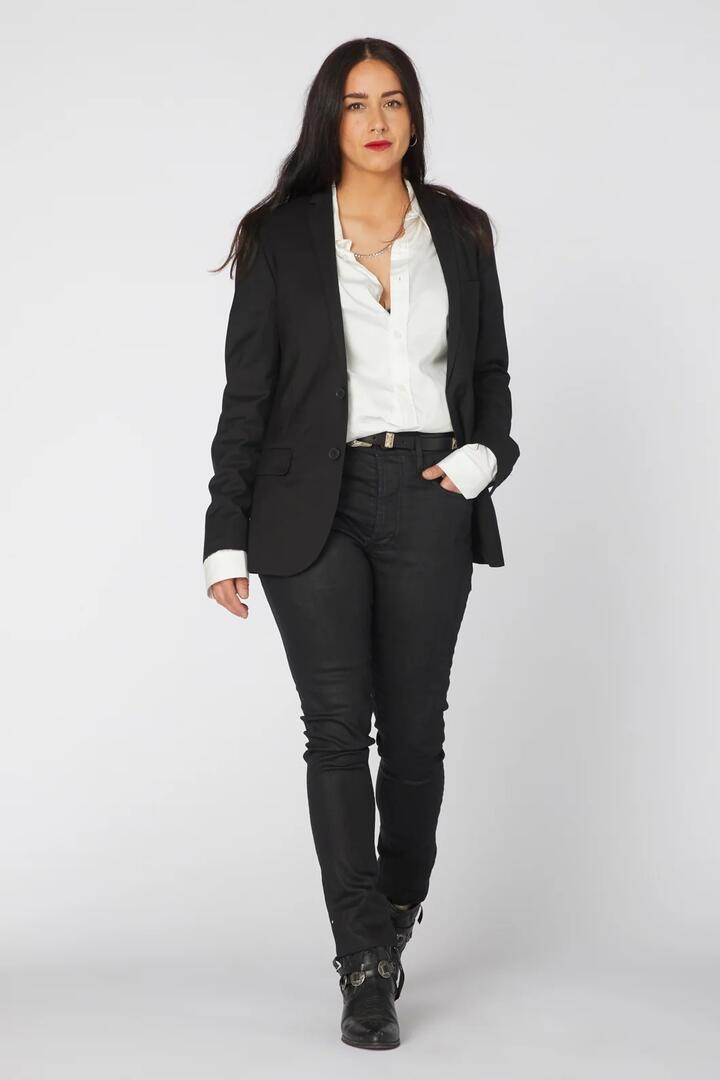 Image of Jeans. Product name - Long Rise Slim Blk Jean in Black colour by brand - Jack London