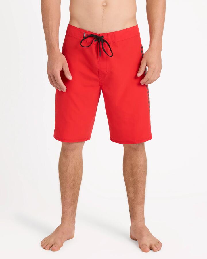 Image of Swimwear. Product name - Quiksilver Mens Everyday Omni Logo 20" Boardshorts High Risk Red in High Risk Red colour by brand - Quiksilver