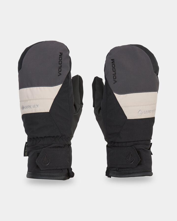 Image of Gloves & Mittens. Product name - Volcom Mens Stay Dry Gore-Tex Mittens Dark Grey in Dark Grey colour by brand - Volcom