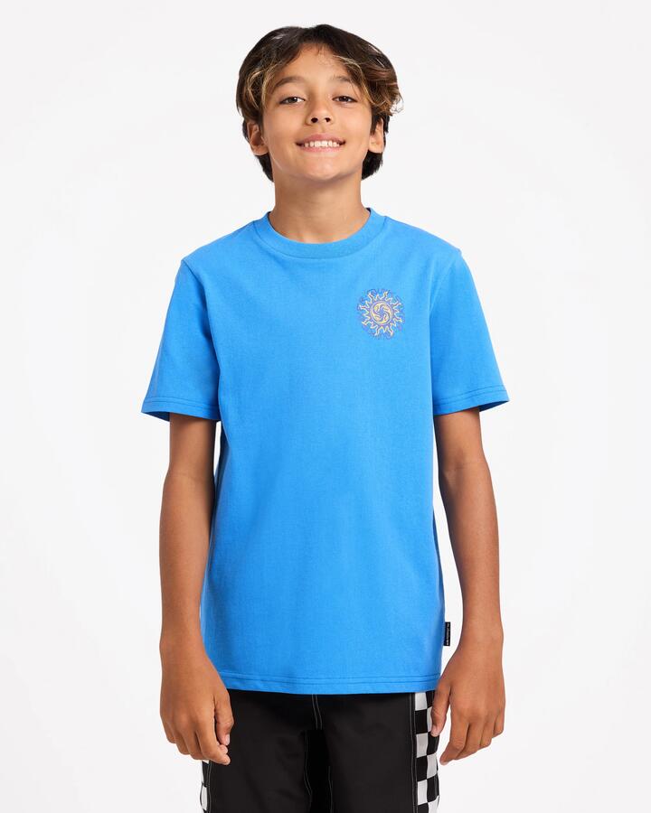 Image of T-Shirts. Product name - Quiksilver Boys 8-16 Cookin T-Shirt Palace Blue in Palace Blue colour by brand - Quiksilver