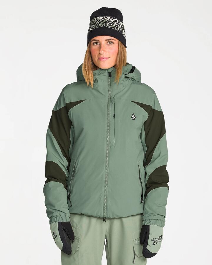 Image of Coats & Jackets. Product name - Volcom Womens Shelter 20K Jacket Light Green in Light Green colour by brand - Volcom
