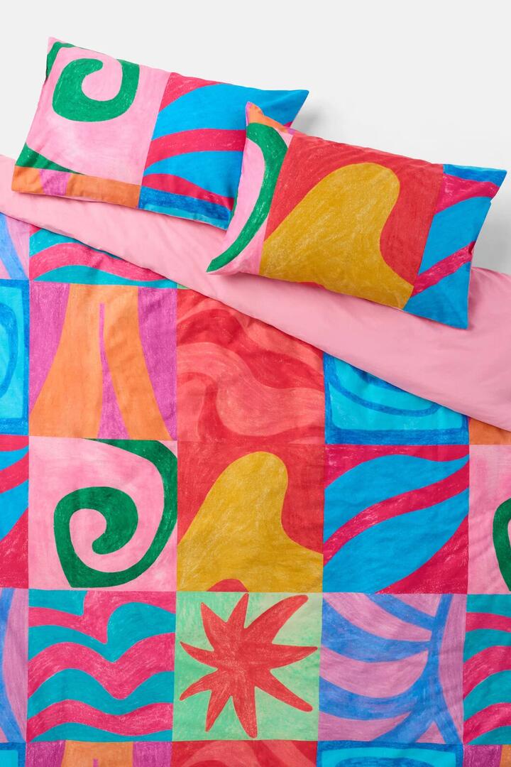 Image of Decor. Product name - Meta Shapes Bed Linen KB in Print colour by brand - Gorman