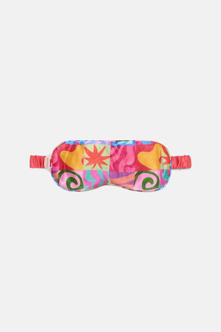 Image of Eye Masks. Product name - Meta Shapes Eye Mask in Print colour by brand - Gorman