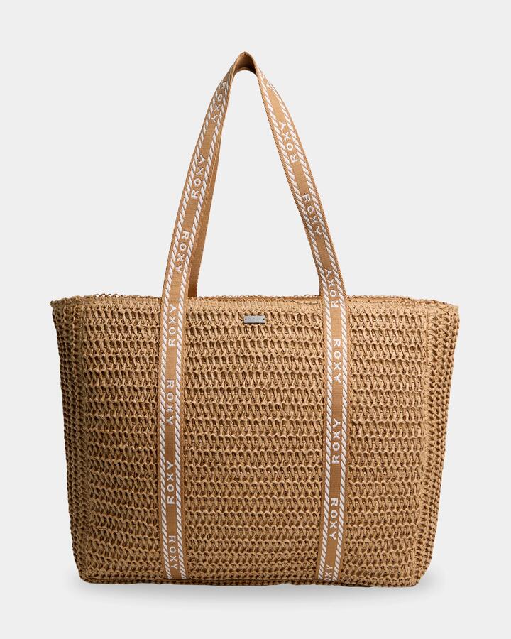 Image of Bags. Product name - Roxy Sidney Tote Bag Natural in Natural colour by brand - Roxy