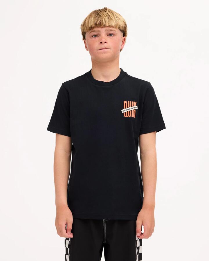 Image of T-Shirts. Product name - Quiksilver Boys 8-16 Repeater T-Shirt Black in Black colour by brand - Quiksilver