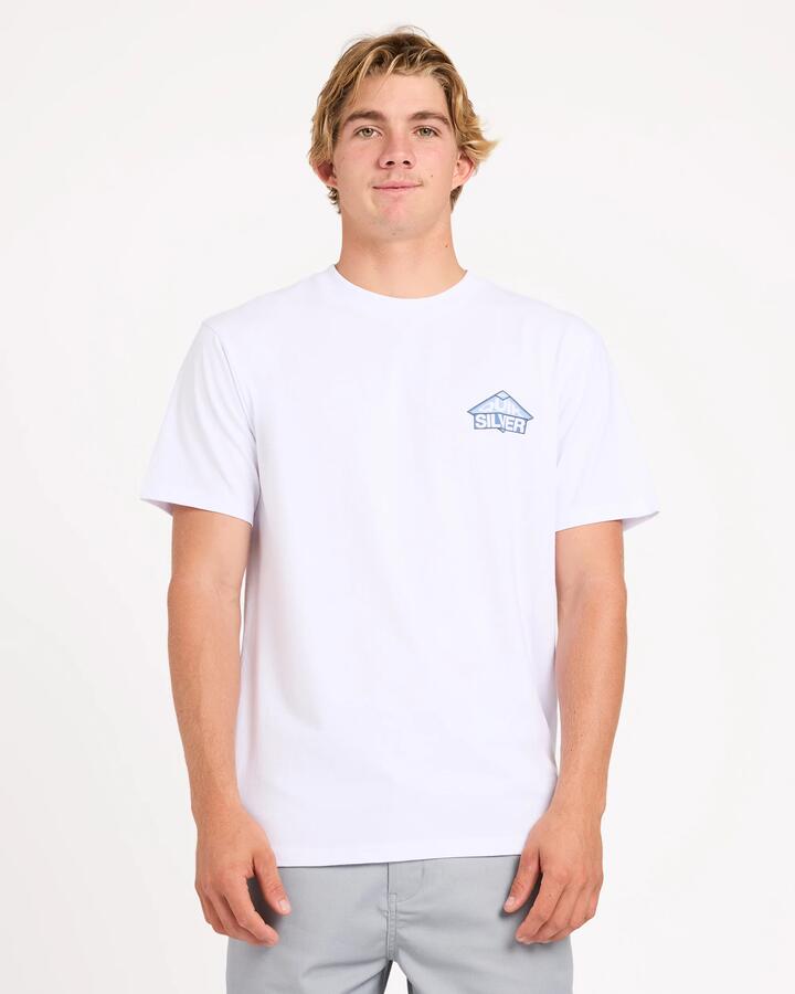 Image of T-Shirts. Product name - Quiksilver Mens Diamond Daze T-Shirt White in White colour by brand - Quiksilver