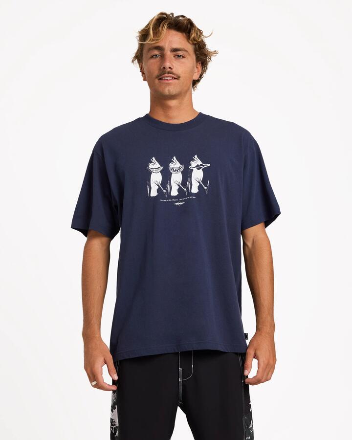 Image of T-Shirts. Product name - Billabong Mens Sights Of Paradise T-Shirt Dusty Navy in Dusty Navy colour by brand - Billabong