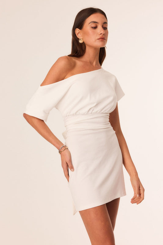 SNDYS OTTIE MINI DRESS (White)