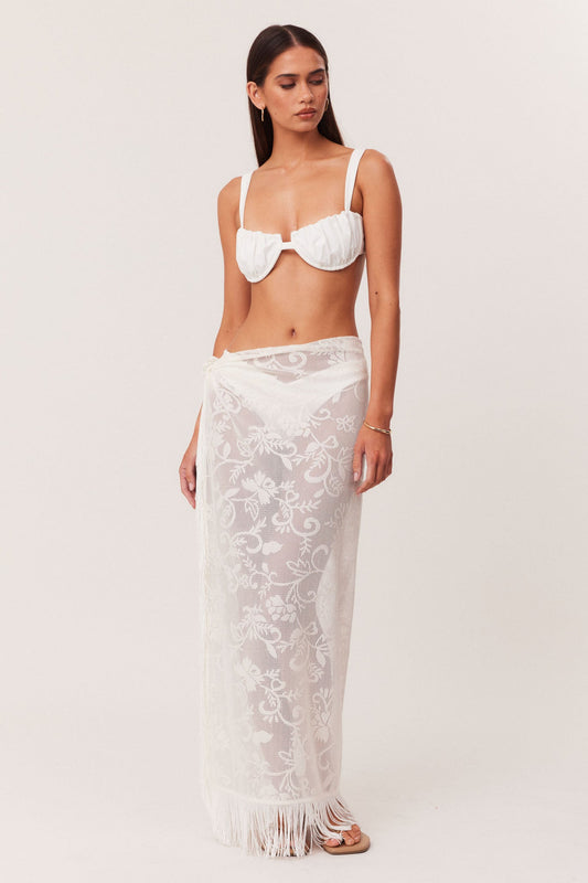 SNDYS LACE WRAP (White)