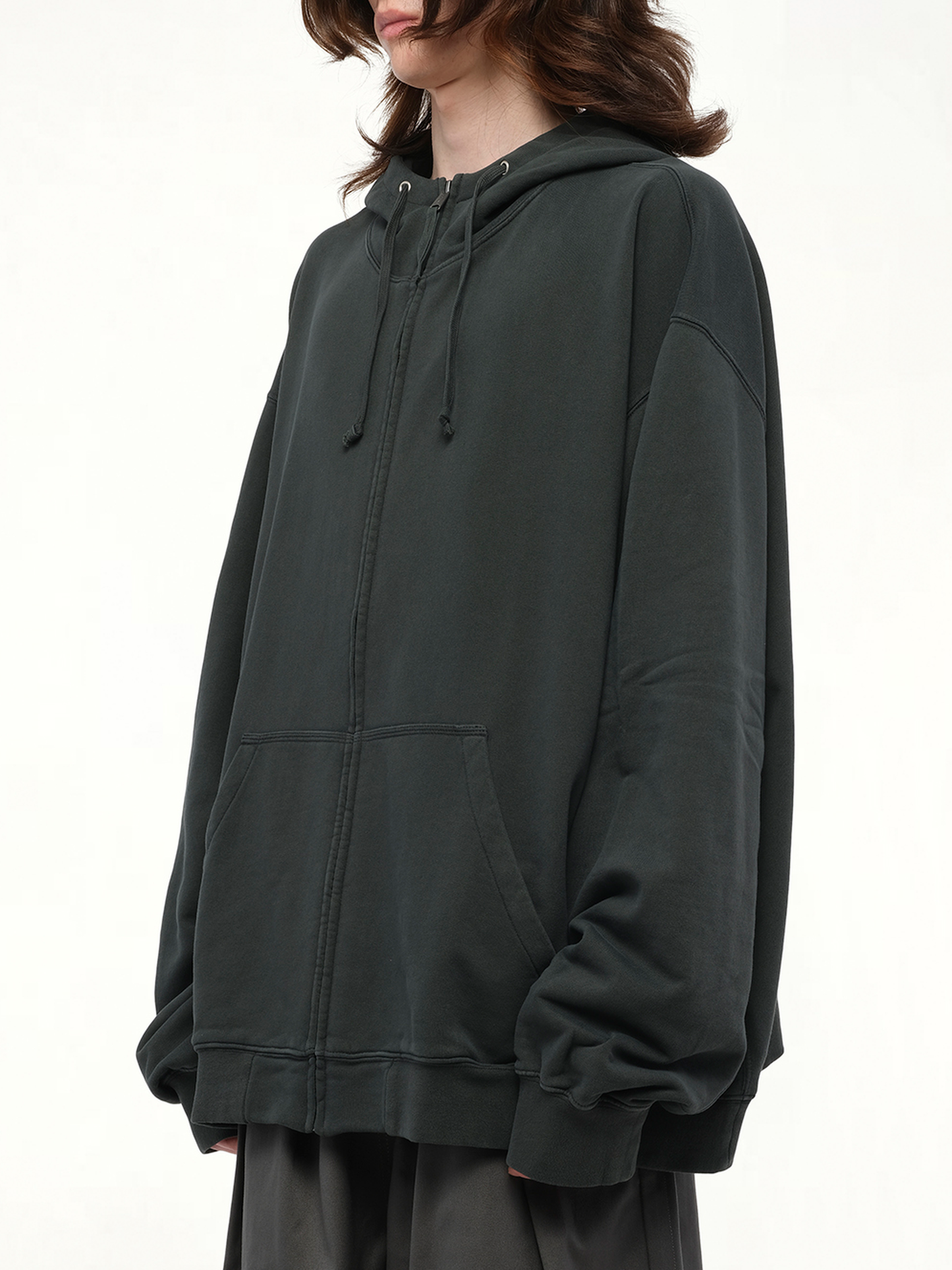 MAISON MARGIELA Number Zip Logo Hoodie (Black)