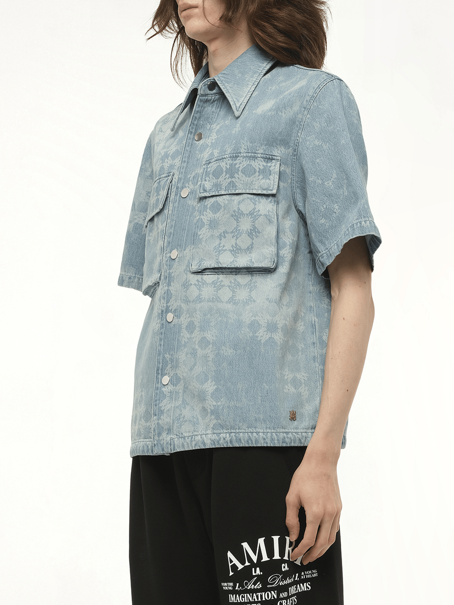 AMIRI MA Quad Denim Shirt (Blue)