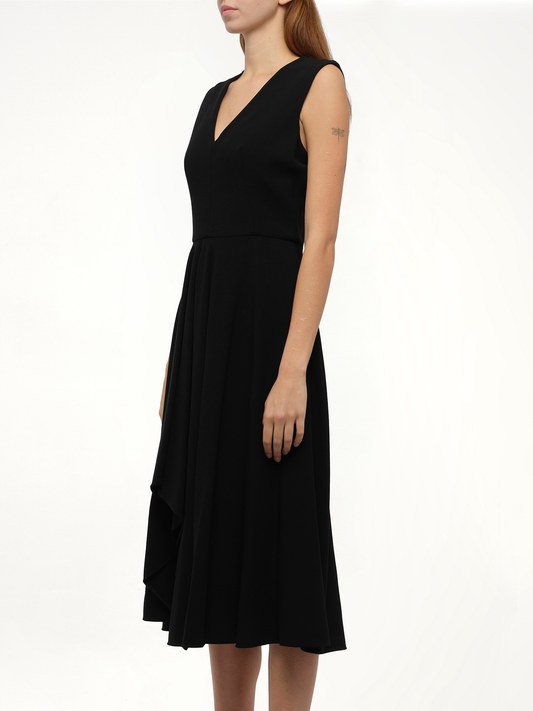 ALEXANDER MCQUEEN Amq - Crepe Dress (Black)