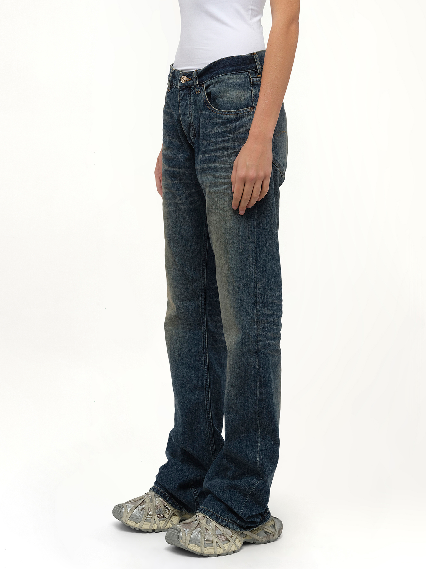 BALENCIAGA Straight Fit Denim Pants (Blue)