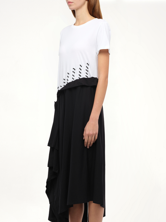 LOEWE Satin Jersey Dress (White)