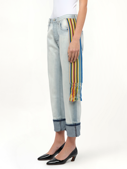 LOEWE Stripe Bands Jeans (L Blue)