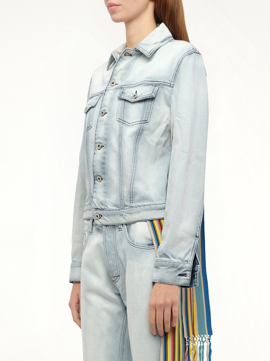 LOEWE Stripe Band Denim Jacket (L Blue)