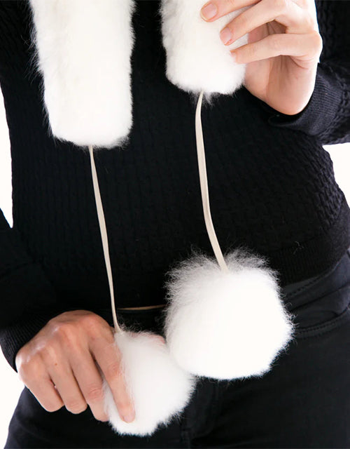 Auskin® Alpaca Scarf Pom Pom (Grey)