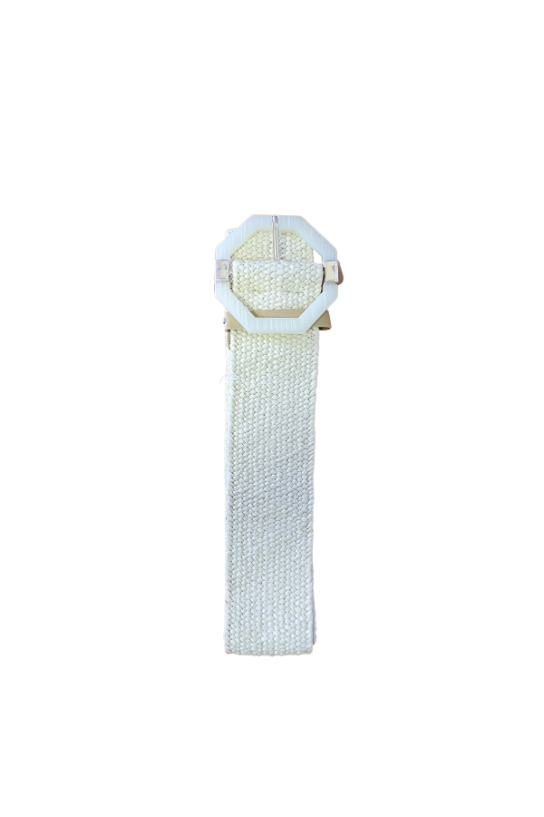 Image of Accessories. Productname: Sardinia Octagon Belt Natural in Natural colour by brand - Kabana