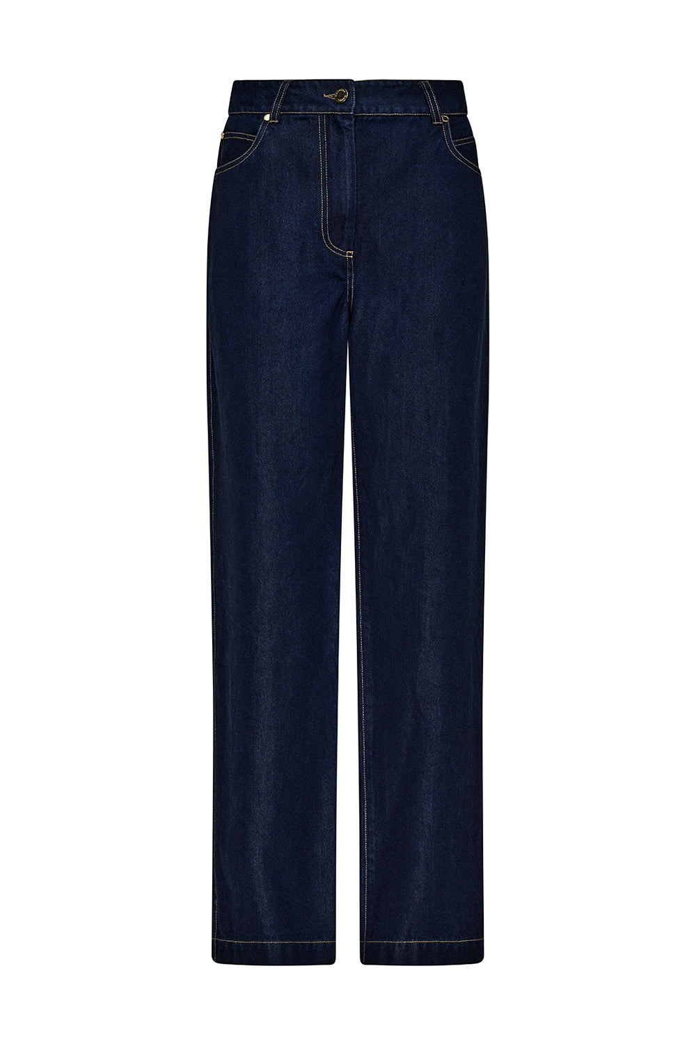 Image of Jeans. Productname: Off The Wall Jean in Dark Indigo colour by brand - Manning Cartell