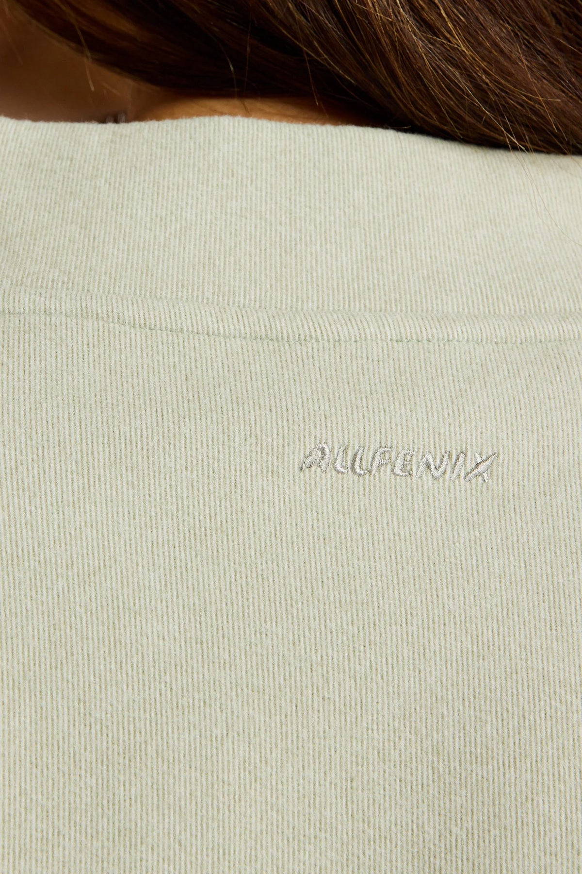 Micro-Rib V-Neck Cropped Sweater (Seagrass)