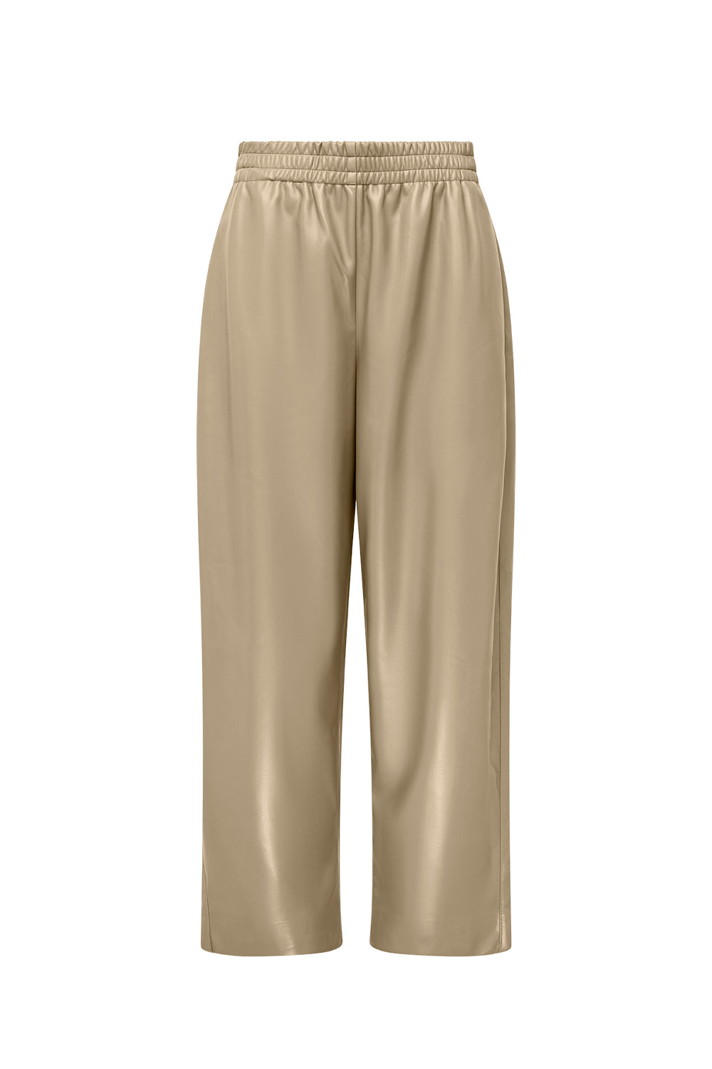 Image of a model wearing Pants. Productname: Major Players Pull On Pant in Taupe colour by brand - Manning Cartell