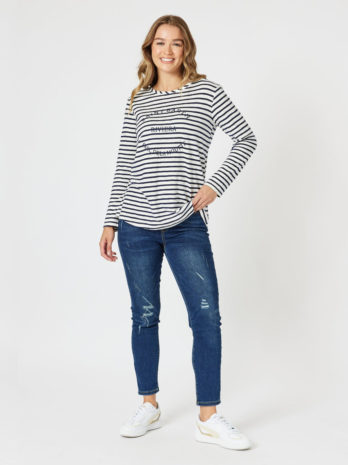 Threadz LA Stretch Pull On Jean (Dark Denim)
