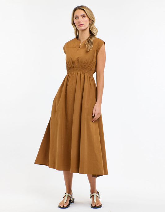Cooper Cotton Dress - (Butterscotch)