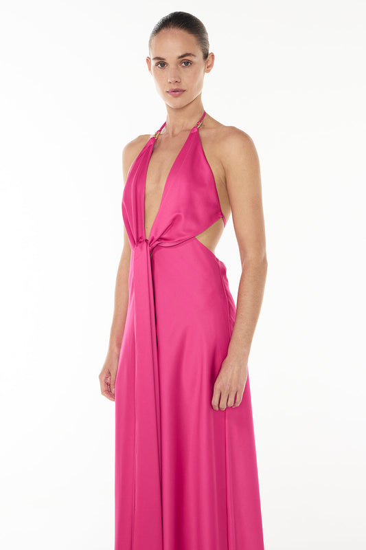 Evening Trance Slip Dress (Fuschia)
