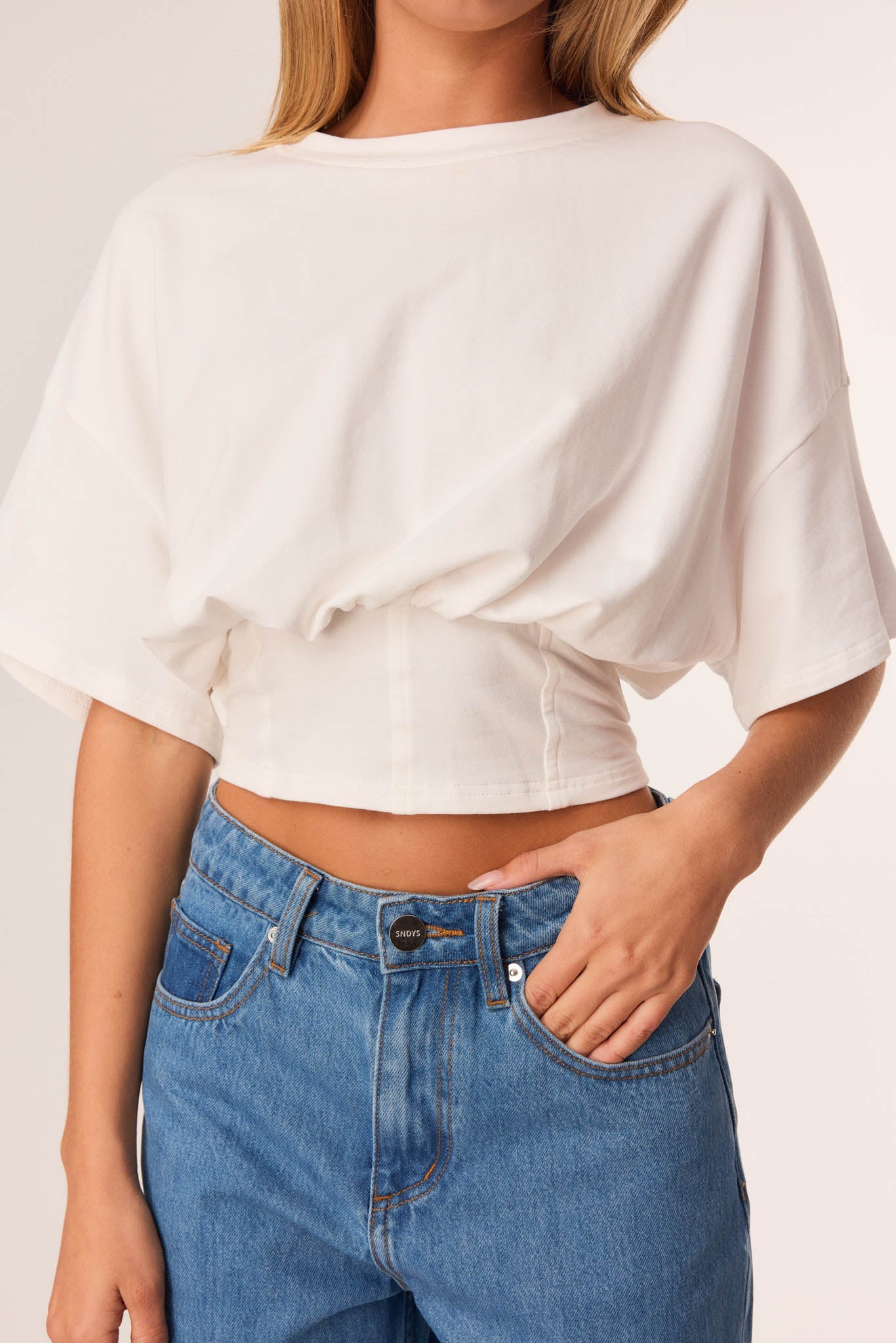 SNDYS BLANCA CORSET TEE (Off White)