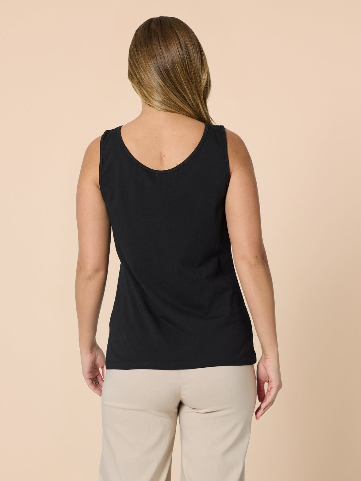Threadz Basic Cotton Camisole (Black)