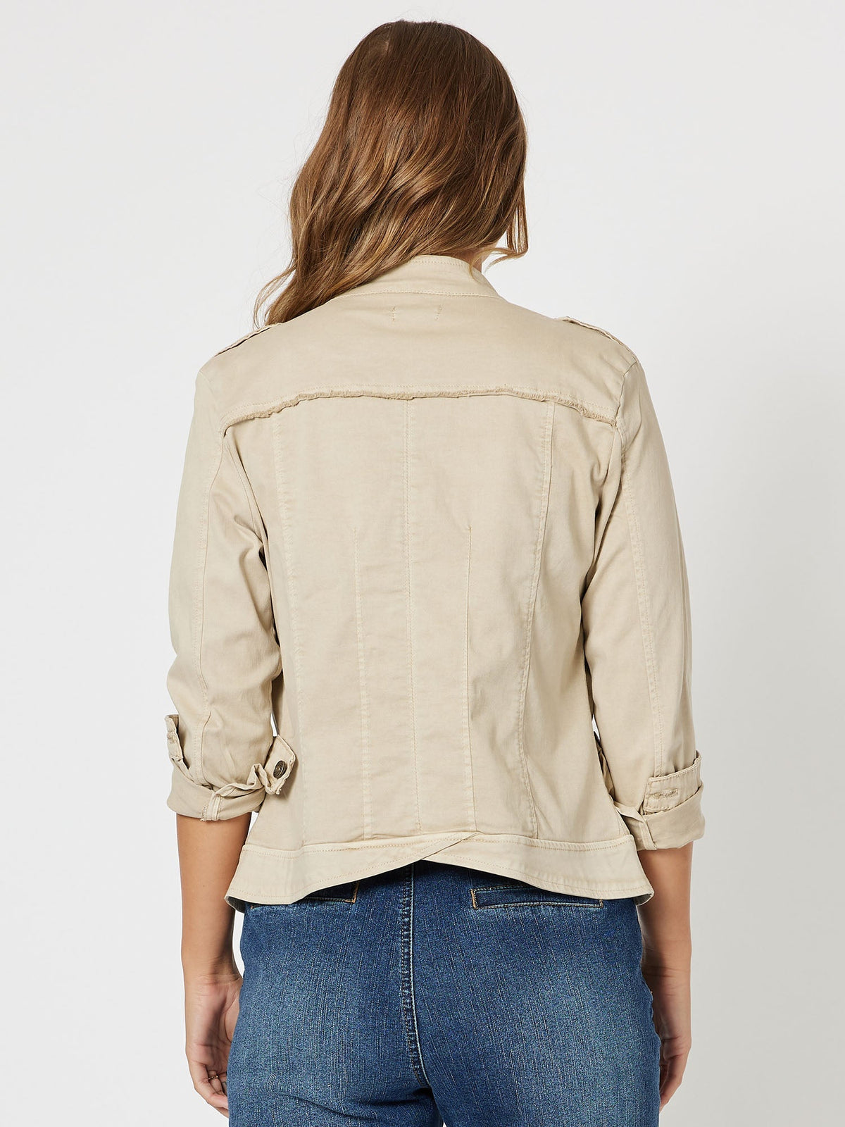 Threadz Military Denim Jacket (Natural)