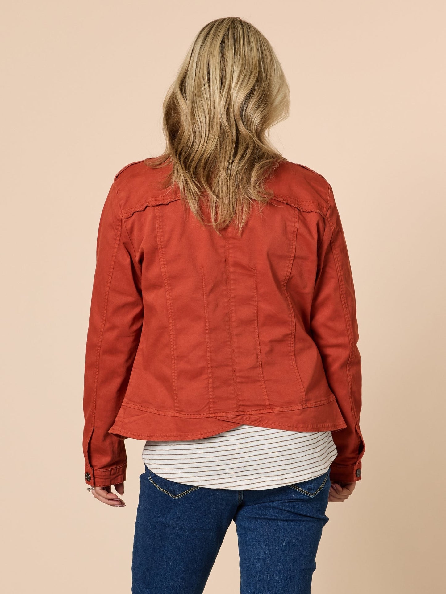 Threadz Military Denim Jacket (Maple)