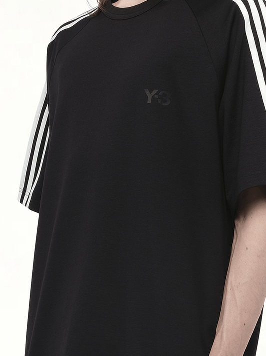 Y-3 Short Sleeve T-Shirt 3-Stripes (Black)