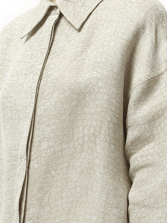 JACQUEMUS La Chemise Pasadena (Croco Beige)
